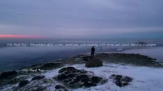 Clip Pack #23 - Shropshire Hills winter landscape drone and cloud inversion timelapse stock video