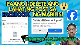 PAANO  I-DELETE LAHAT NG FACEBOOK POST