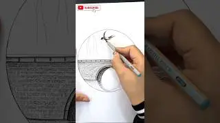 how to draw a bridge | #bridgedrawing #bridge #trending #art #shorts