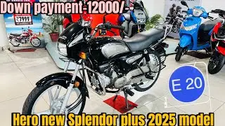 Hero New Splendor plus Bs6 2025 model|🔥black silver|Hindi Review on road price💕😊