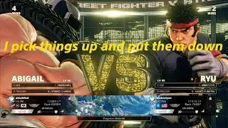 Street Fighter 5: blaksaiyan vs abiabibia: he pick things up and put them down!