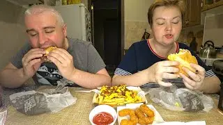 Мукбанг БУРГЕР КИНГ 🍔🍟 подкачал 👎 Полное разочарование, в МАКДОНАЛЬДС вкуснее?! 🤤 За что 1200?