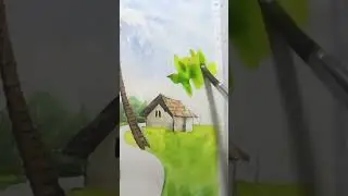Full Video On My Channel || Landscape drawing watercolour Step by Step #drawing