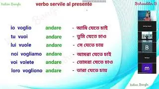 Italian language 31 - ইতালিয়ান ভাষার নিষ্ক্রিয় ক্রিয়া (servili al presente - i verbi modali) 