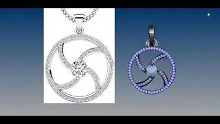 Diamond gold Pendants design in rhino 5 making a simple process s1