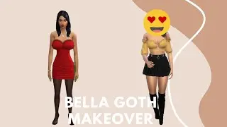 BELLA GOTH MAKEOVER #sim4 #baddie #sim4cc #bella