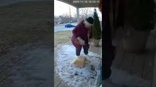 Porch Pirate Granny vs. FEATHER BOMB!