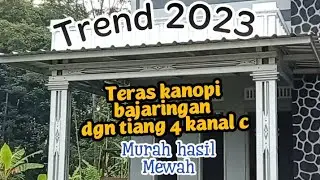 Kanopi bajaringan minimalis model terbaru dgn tiang 4 kanal c #2022 @Kreasibajaringan #bajaringan