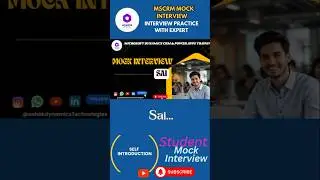 Sai's Mock Interview Self Introduction #software #jobsarch #course #lowcode #wfh #100%placement#CRM