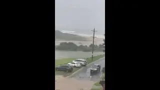 Car Swept to Sea by Surging Floodwater Amid NSW Storms