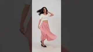 AASK Women Solid Pleated Pink Skirt
