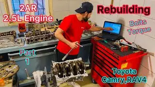 2AR 2.5L Engine Rebuild || Short Block Rebuild || Crankshaft Installation Of Toyota Camry