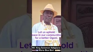 Let us uphold peace in our communities for a better Ogoni. #ogoni #publicservice #peaceful