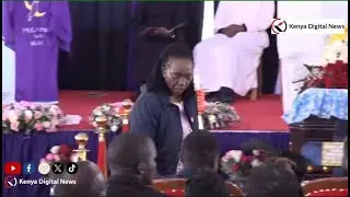 See how Martha Karua arrived in Nyeri to Comfort  Gachagua at the Funeral Service of his aunt