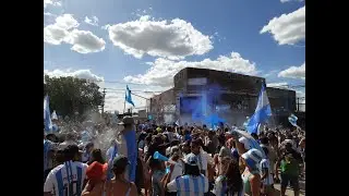 Argentina, campeón del mundo. Festejos en El Trébol, Santa Fe, Argentina.