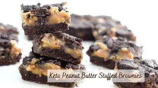 Keto Peanut Butter Stuffed Brownies