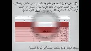 المحاضره الخامسه برنامج الاكسل مرحله الثانيه