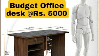 Deckup Giona Engineered wood Study table or office desk Assembling or installation budget