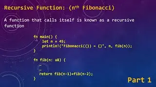 ch3 p23.1 - recursive functions in rust - find nth Fibonacci number - by implRust