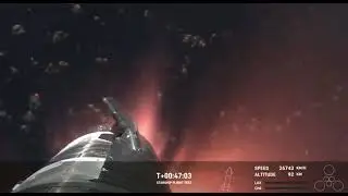 Watch the super hot plasma field grow as Starship re-enters the atmosphere!