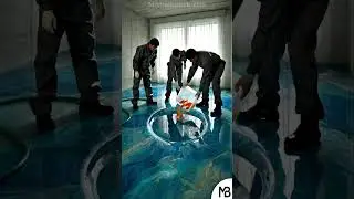 Stunning Epoxy Aquarium Bedroom Floor Transformation #epoxy #timelapse #renovation