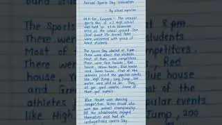 Report Writing |Sports day report | #reportwriting #reportonsportsday