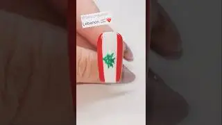 The Flag Of Lebanon Nail Art 🇱🇧 #nailart #lebanon