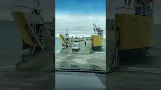 Apologies for Glen seat belt alarm as we get on ferry they drive onto beach in the Magellan strait