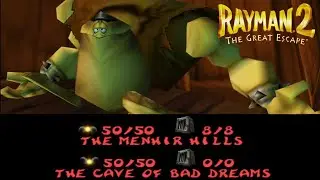 The Menhir Hills + The Cave of Bad Dreams 100% - Rayman 2: The Great Escape