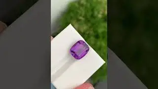 Purple Amethyst Stone 8.70 Carats Cushion Cut Natural Brazilian Gemstone #gems #viral #shorts