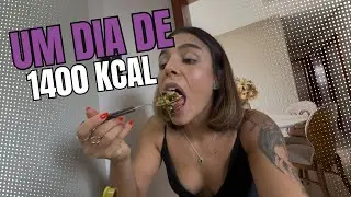 TUDO QUE COMO EM UM DIA COM 1.400 CALORIAS 💜 - sem passar fome e com doce!!!