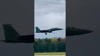 USAF F15 returns back to base at RAF Lakenheath #usaf #raflakenheath #f15