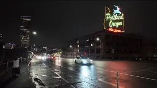 Rainy Night in Portland: A Cozy POV Walk (4K)
