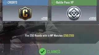 Call Of Duty Mobile Fire 500 Rounds with in MP Matches Task Complete