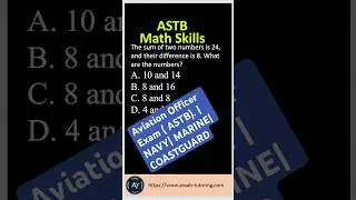 Математический вопрос ASTB для военно-морского флота, морской пехоты и береговой охраны. #математ...