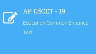 AP EDCET 2019 Official Notification Online Application Exam Dates|How To Fill Application|Live|