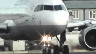 Lufthansa Airbus A320 посадка взлет боковой ветер Внуково UUWW