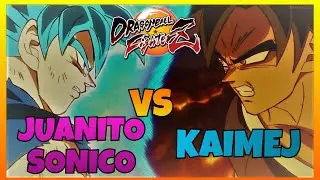 DBFZ - JUANITOSONICO vs KAIMEJ gameplays (GT Goku, Blue Goku, Trunks vs Baby 2, S Broly, Krillin)