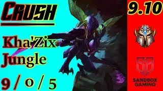 Crush as KhaZix Jungle | S9 Patch 9.10 | Korean Challenger | Full Gameplay
