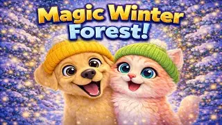 Magic Winter Forest Adventure ❄️ | Kitty & Labby Dance Song for Kids