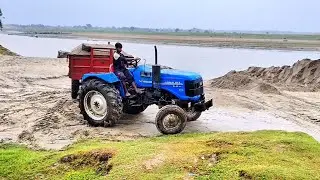 sonalika 45 Di tractor trolley fully loaded working time drive test 