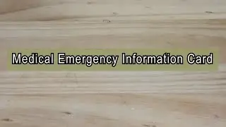 Medical Emergency Info Card. Credit card size thumb drive of all your medical data. See description