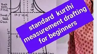 standard kurthi measurement for beginners in malayalam #stitching #cutting #draftting