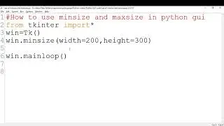 How to use minsize and maxsize in python gui|#python| #CUBICLECODER |CUBICLE CODER