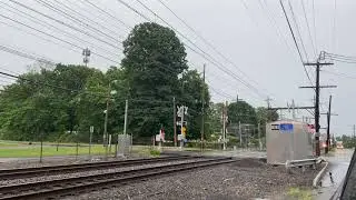 NJT Alstom/EMD PL42AC 4032 Creeps Thru Khan Road After A Huge Thunderstorm