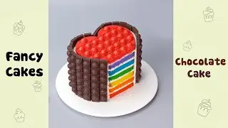 Pop It Fidget Makes Colorful Chocolate Cake