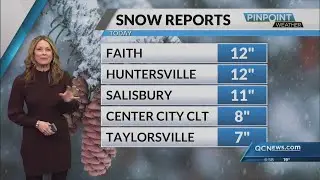 Historic snowfall hits Charlotte: Latest totals across the region