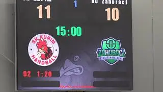 Handecfest Kuřim 2023, h&aacute;zen&aacute; mlad&scaron;&iacute; dorost SK Kuřim : HC Z&aacute;hor&aacute;ci I.poločas.