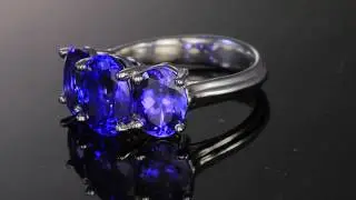 Tanzanite Three Stone Ring