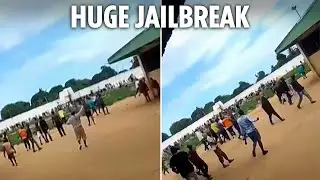 Bloody prison riot sees 6,000 inmates escape after stealing guards&rsquo; weapons on Xmas